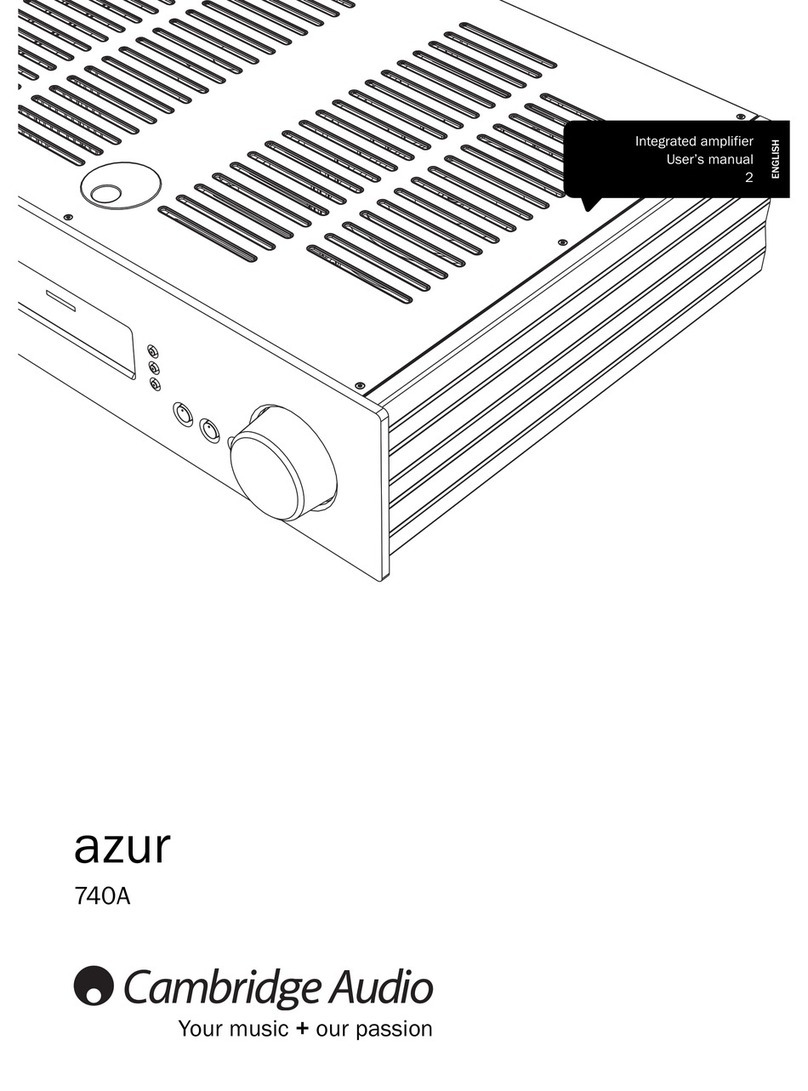 Cambridge Audio Integrated Amplifier Azur 740A user manual