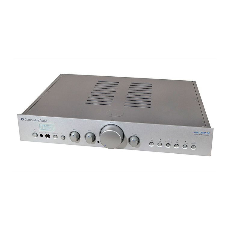 Cambridge Audio Azur 340A SE user manual