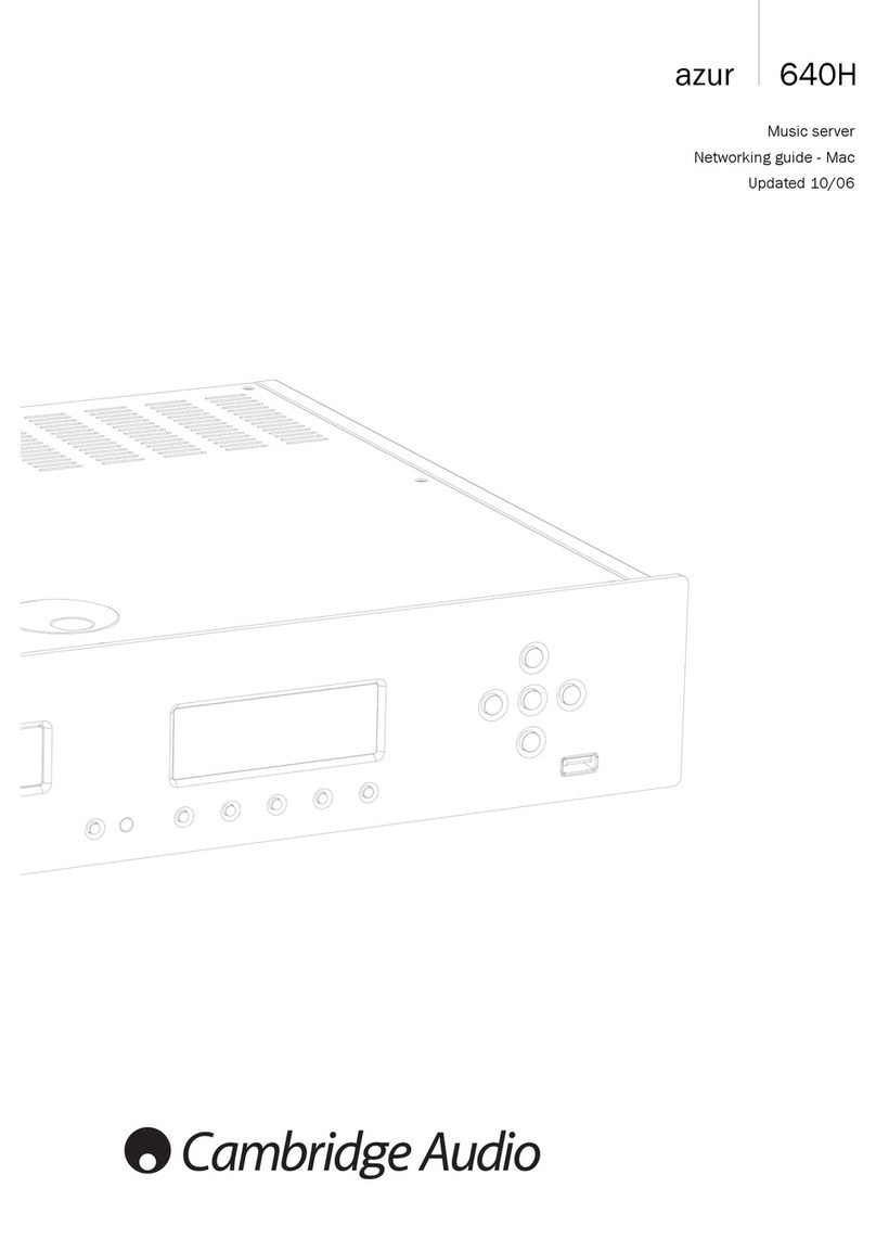 Cambridge Audio azur 640H User manual