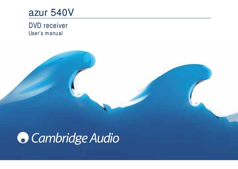 Cambridge Audio azur 540V user manual Cambridge Audio azur 540V user manual