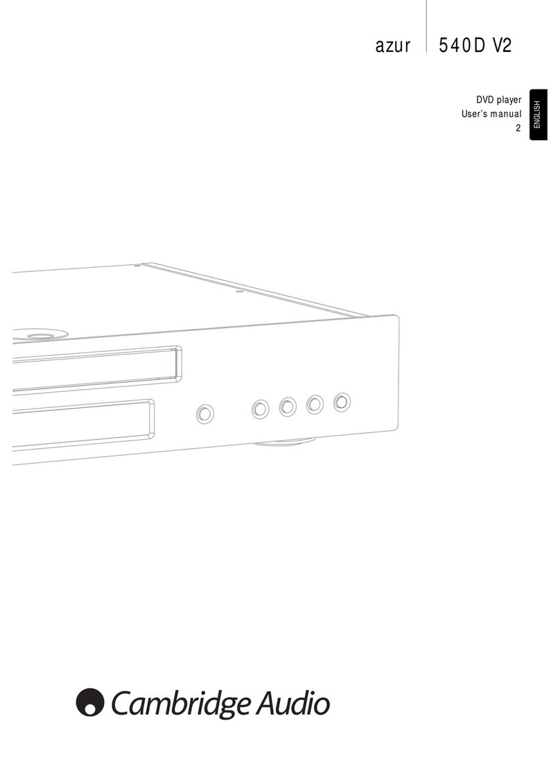 Cambridge Audio azur 540D V2 user manual