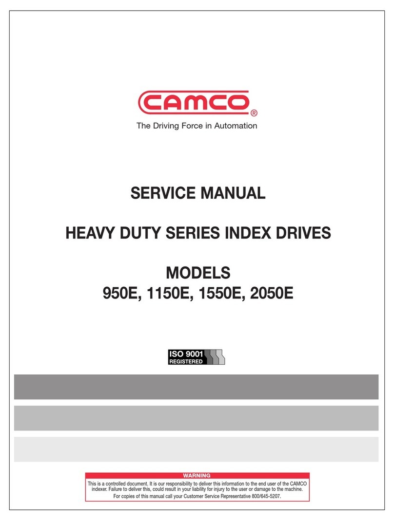 Camco HEAVY DUTY SERIES INDEX DRIVES 1150E Service manual