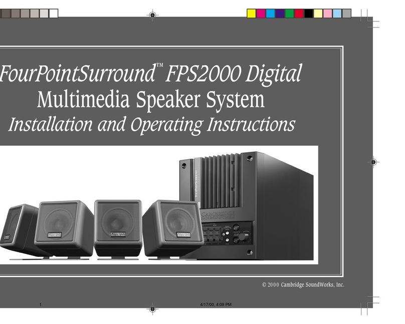Cambridge Sound Works FourPointSurround FPS2000 User manual