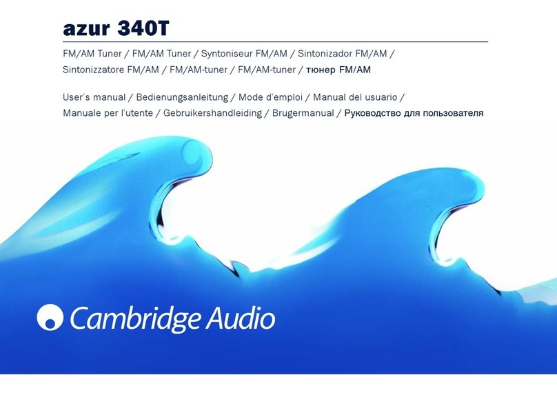 Cambridge Audio Azur 340T user manual