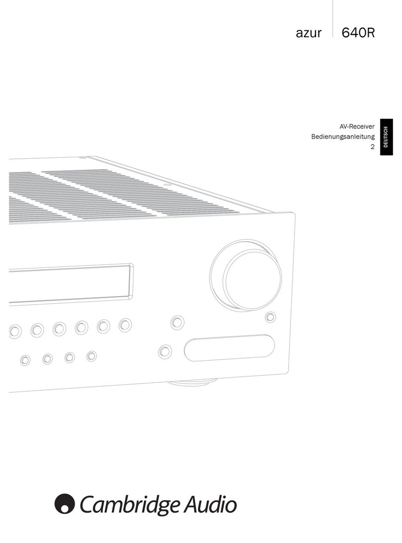 Cambridge Audio Azur 640R Bedienungsanleitung