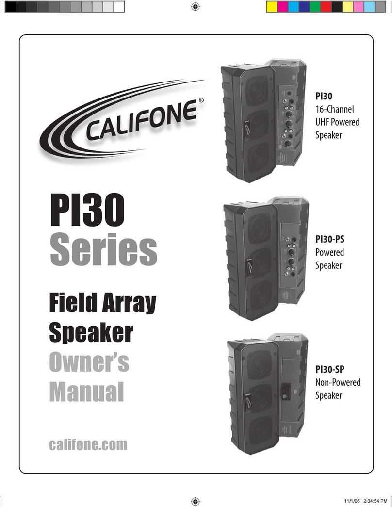 Califone PI30 Series owner's manual