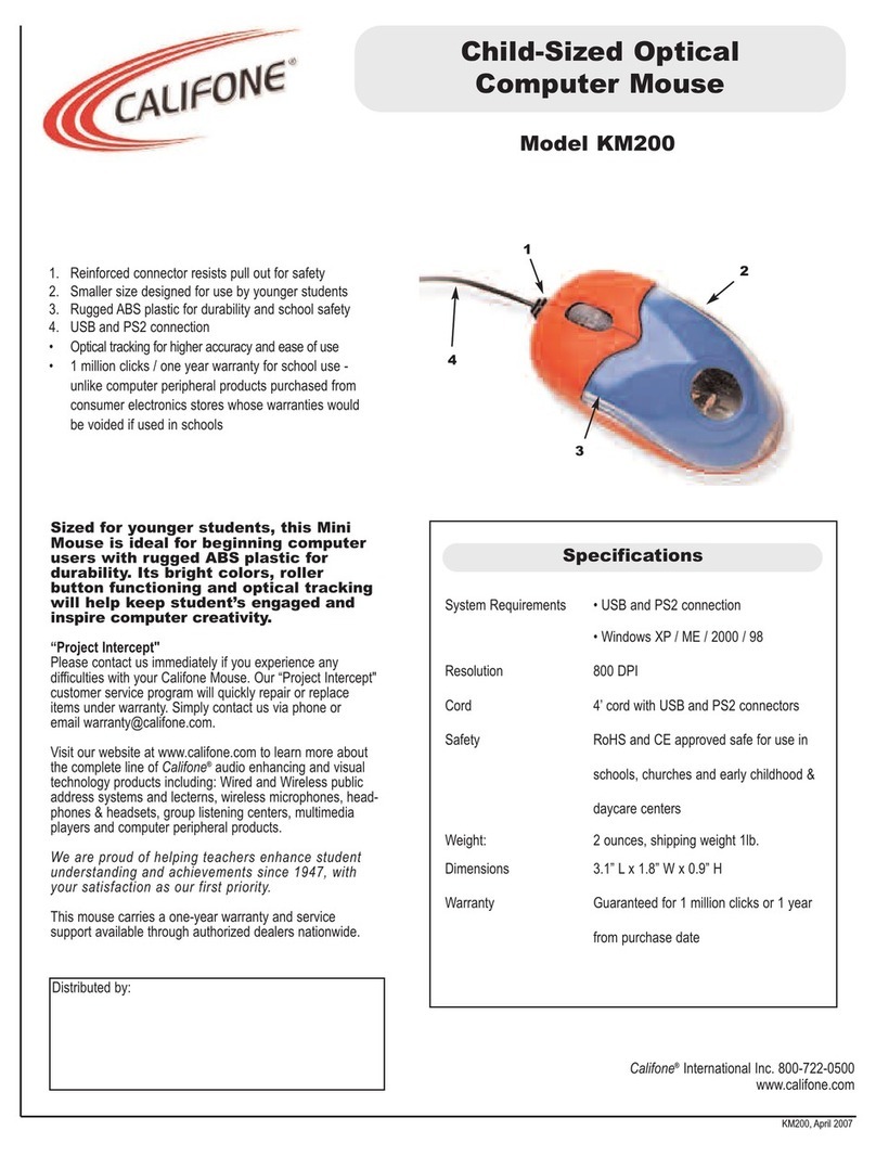 Califone KM200 User manual