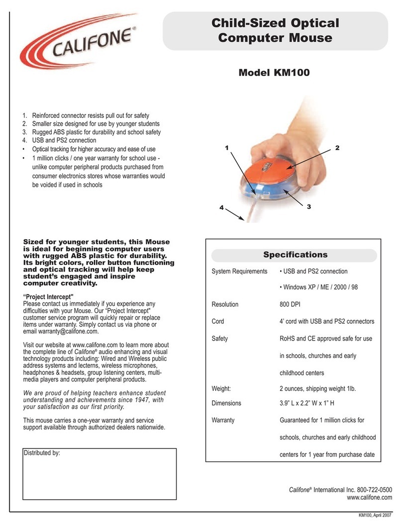 Califone KM100 User manual