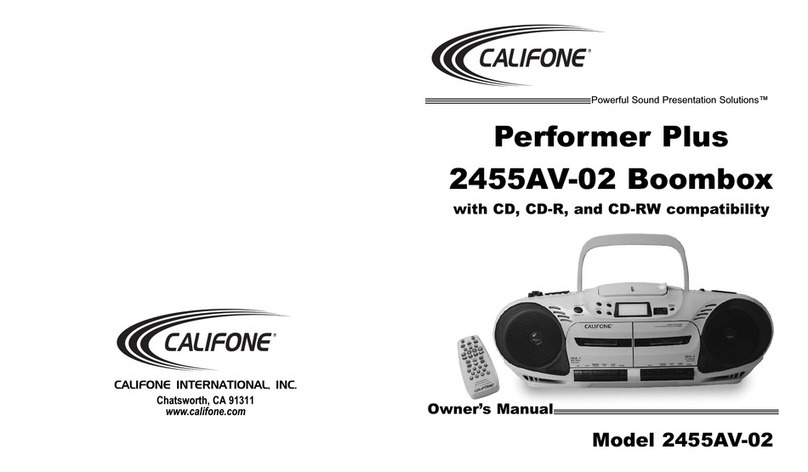 Califone Performer+ 2455AV-02 owner's manual