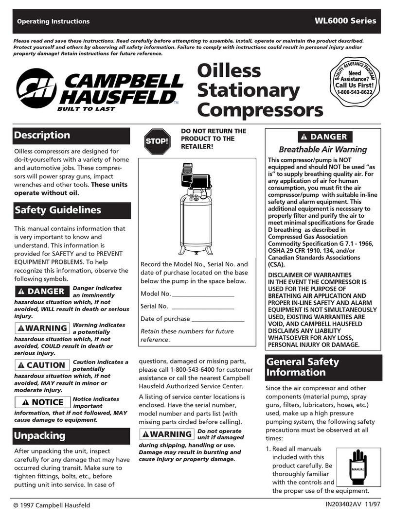 Campbell Hausfeld WL6000 Series User manual