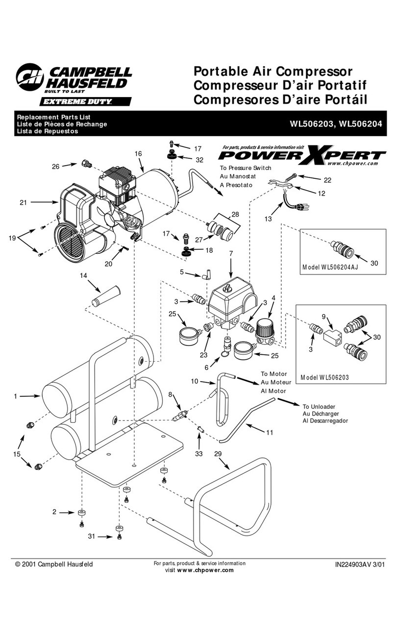 Campbell Hausfeld POWER XPERT WL506203 Application guide