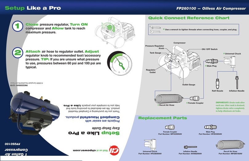 Campbell Hausfeld FP260100 Quick start guide