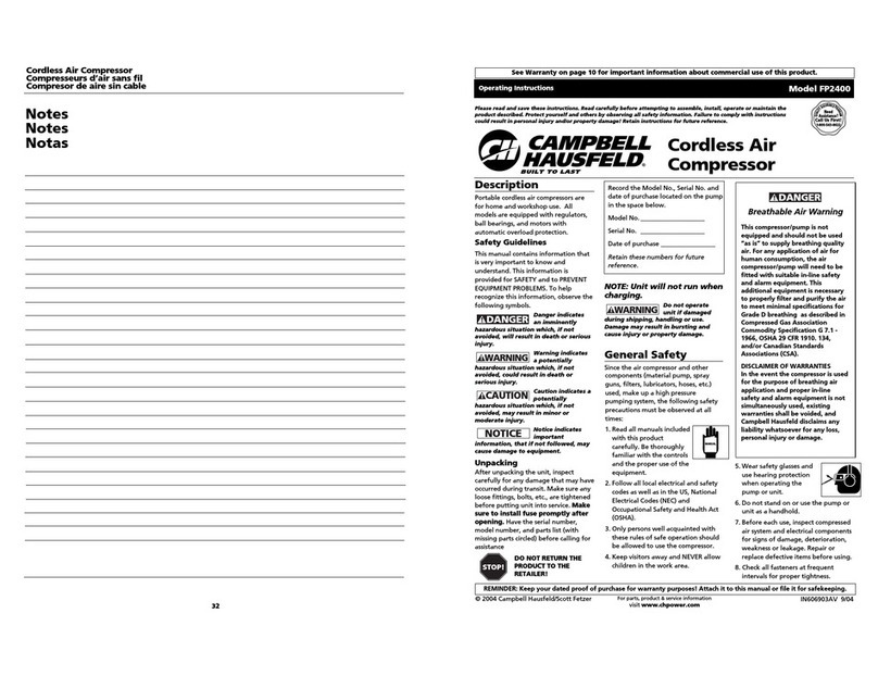 Campbell Hausfeld FP2400 User manual