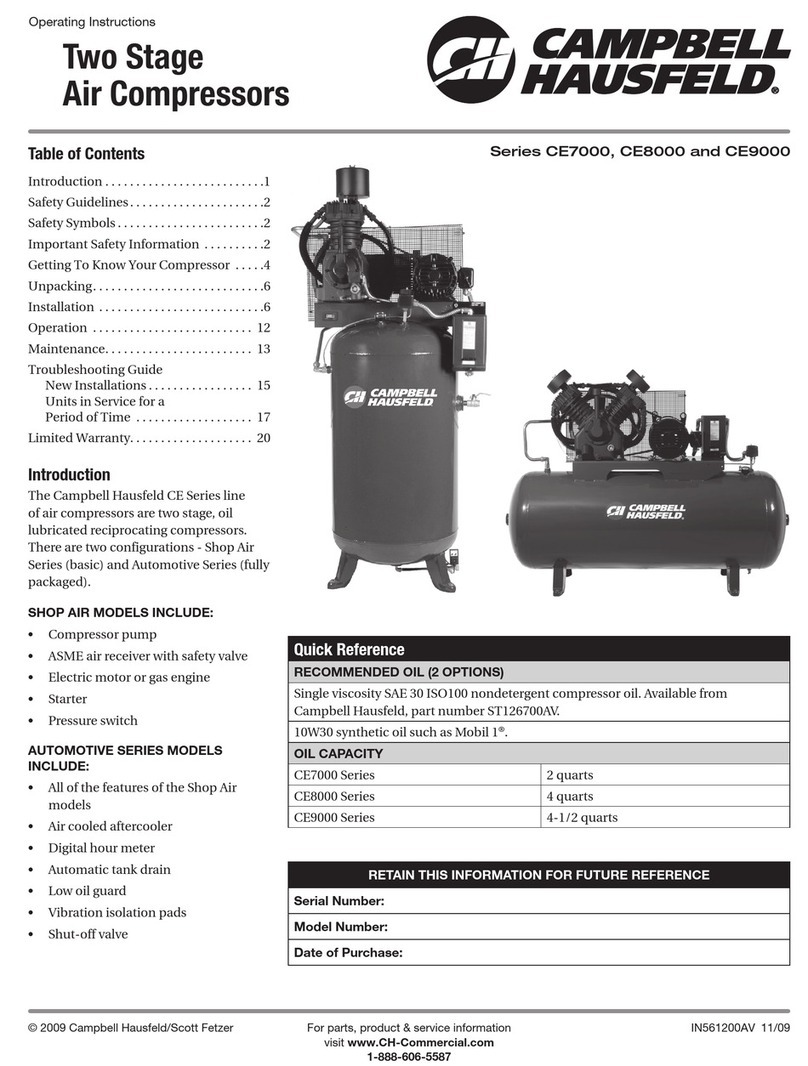 Campbell Hausfeld CE7000 Series operating instructions