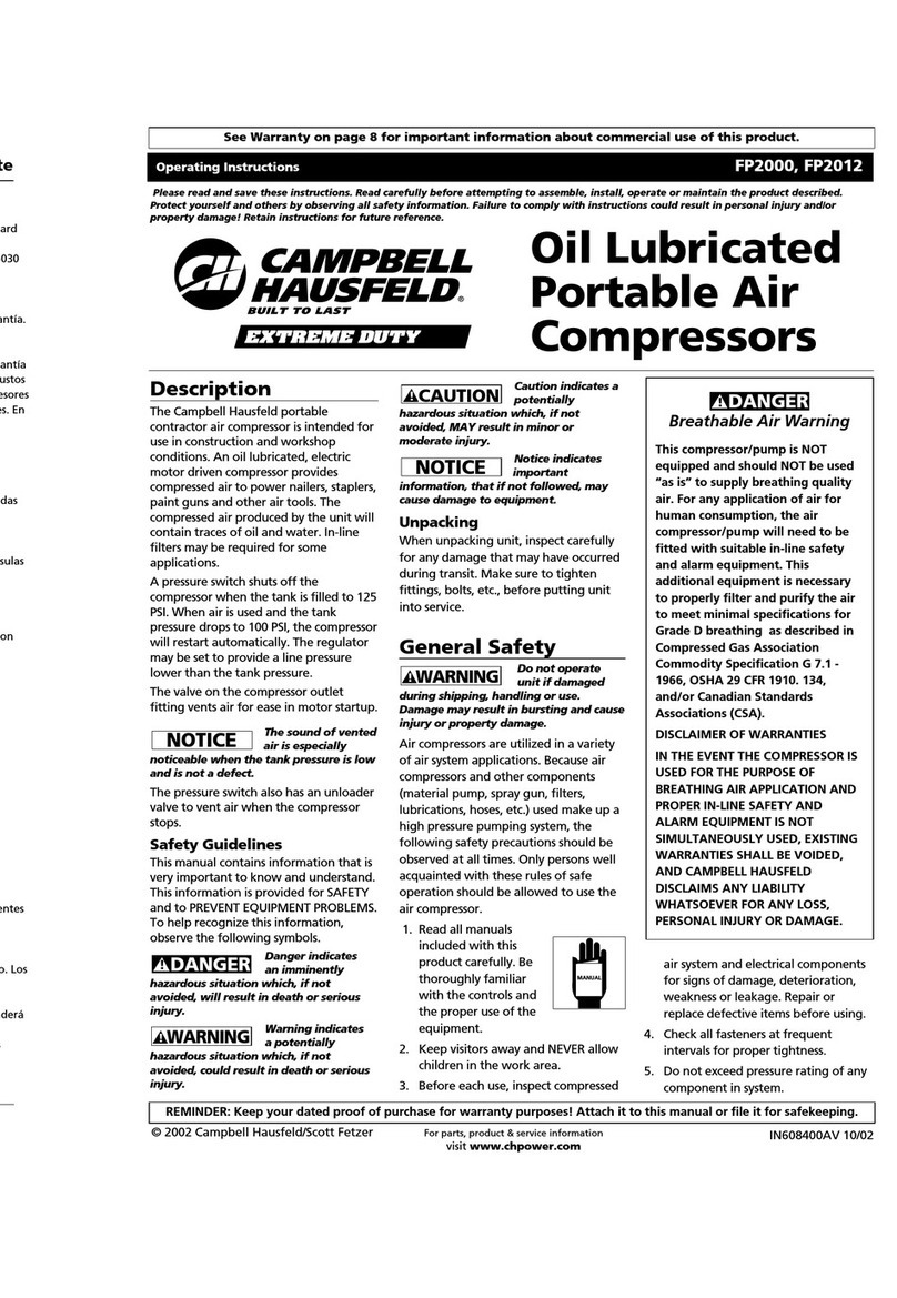 Campbell Hausfeld FP2000 User manual