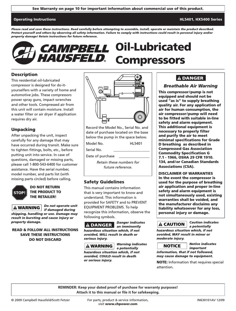 Campbell Hausfeld IN630101AV User manual