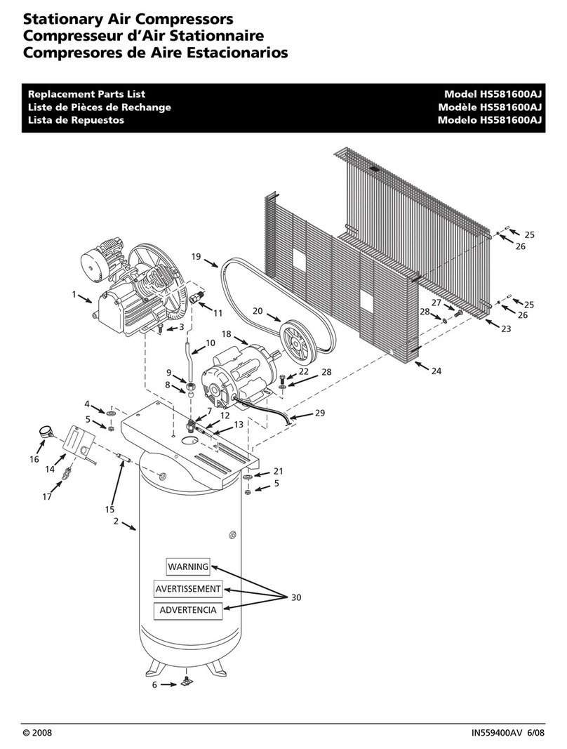 Campbell Hausfeld HS581600AJ Replacement parts list Campbell Hausfeld HS581600AJ Replacement parts list