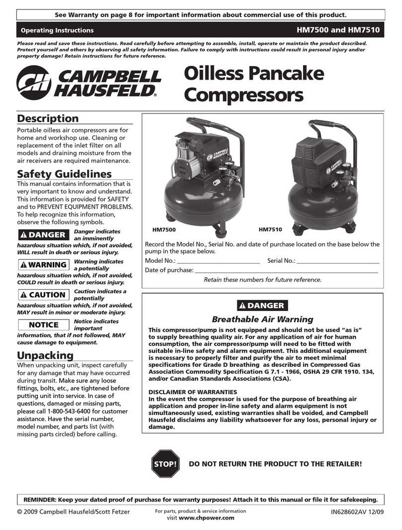 Campbell Hausfeld HM7510 User manual