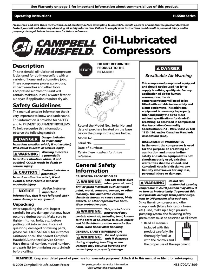 Campbell Hausfeld HL5500 Series User manual