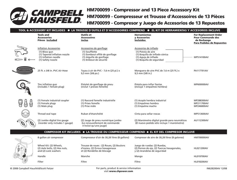 Campbell Hausfeld HM700099 Setup instructions