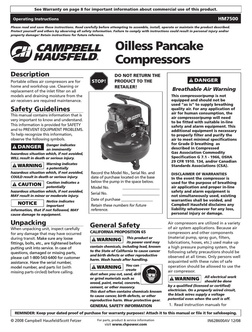 Campbell Hausfeld HM7500 User manual