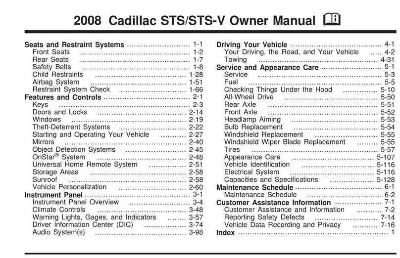 Cadillac 2008 STS User manual