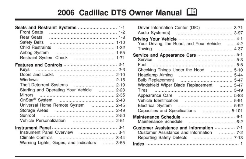 Cadillac 2006 DTS User manual