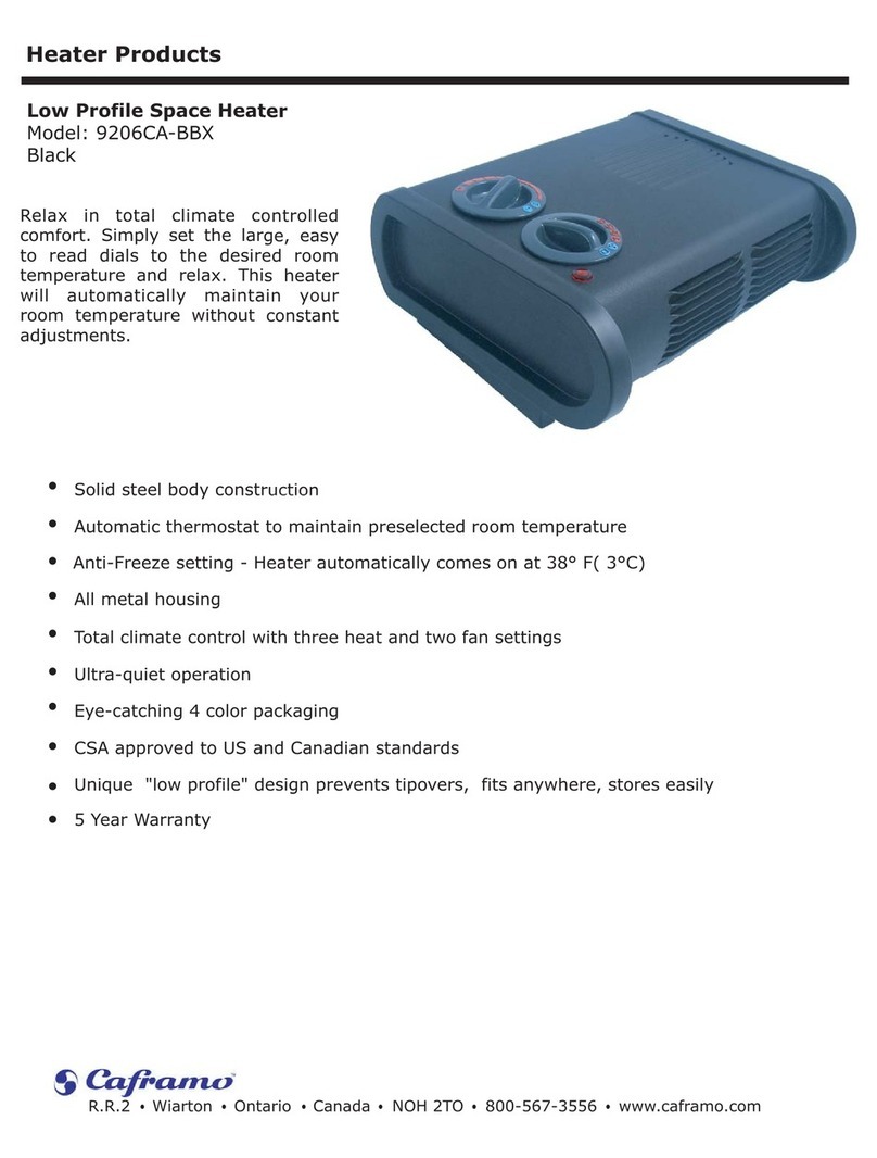 Caframo Low Profile Space Heater 9206CA-BBX Features