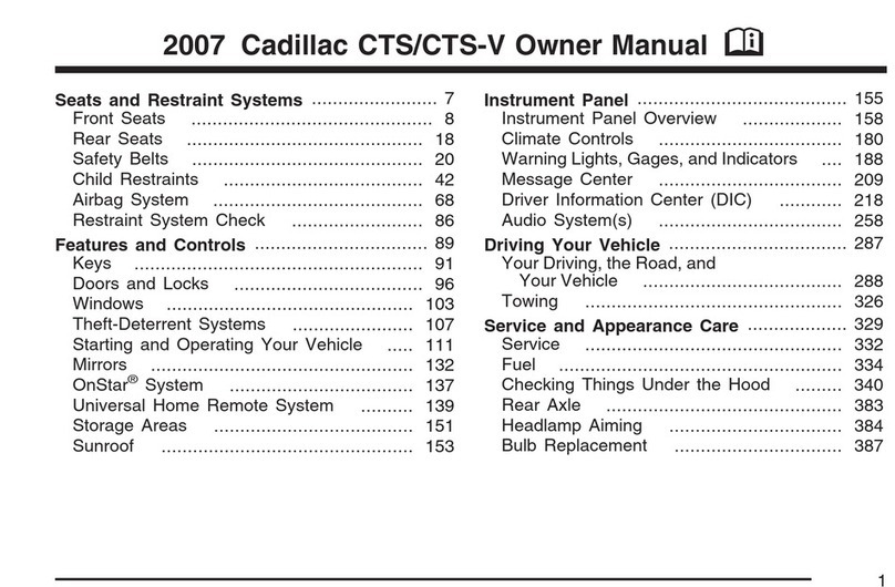 Cadillac 2011 CTS COUPE User manual