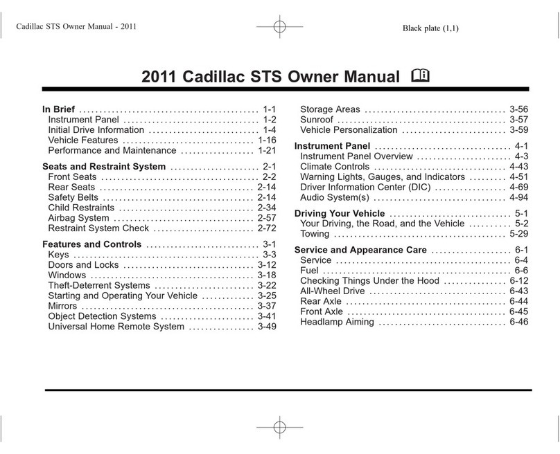 Cadillac 2011 STS User manual