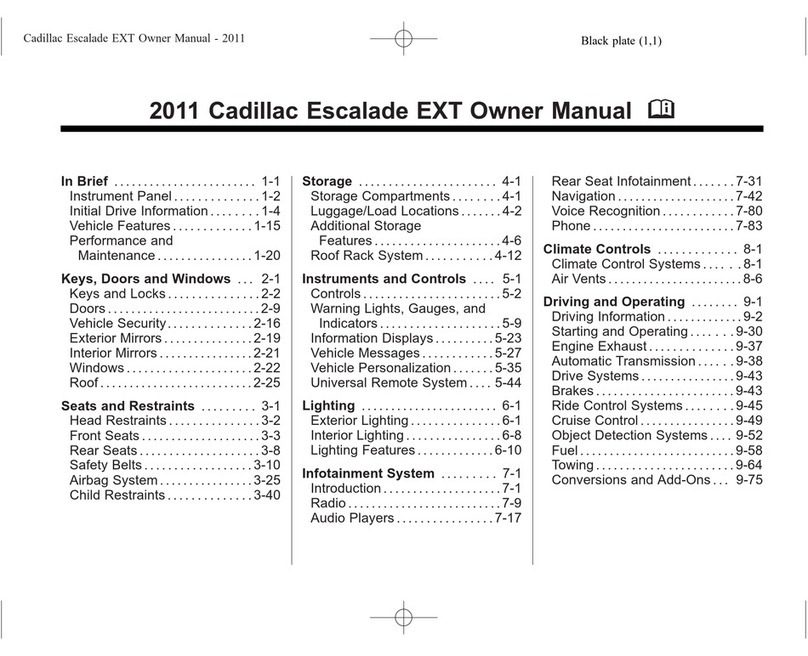 Cadillac 2011 Escalade ESC User manual