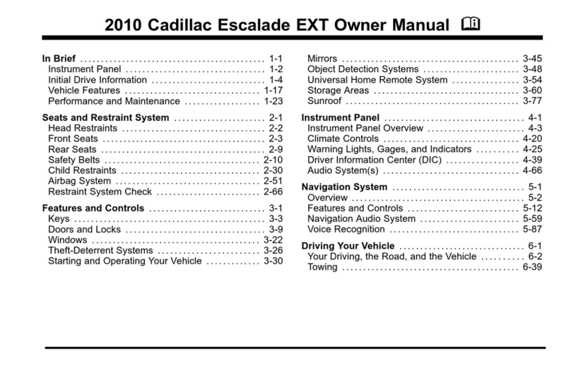 Cadillac 2010 Escalade EXT owner's manual