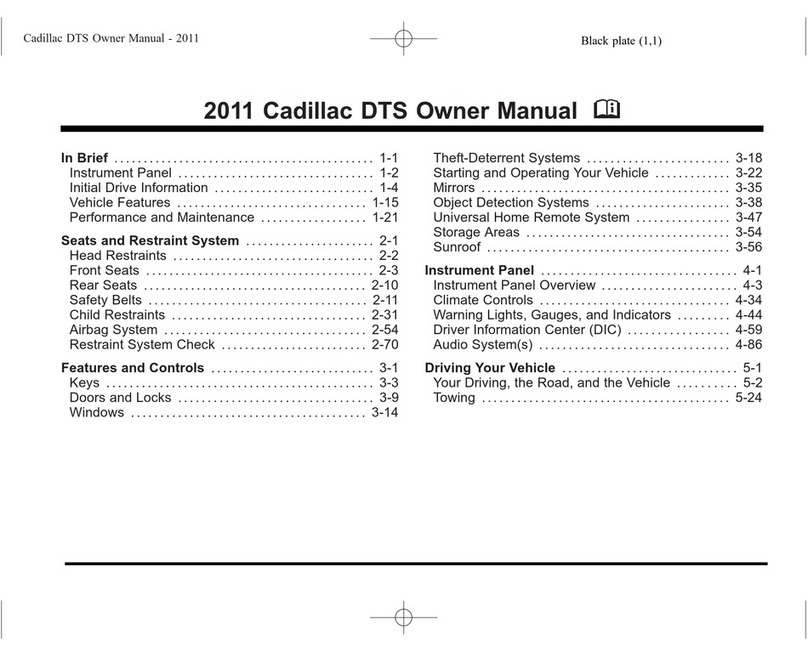 Cadillac 2011 Cadillac DTS User manual