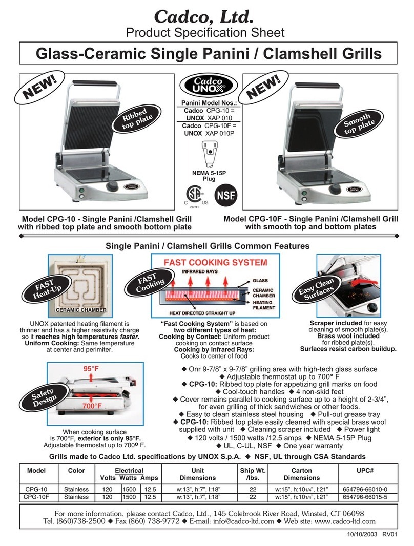 Cadco CPG-10 Installation instructions