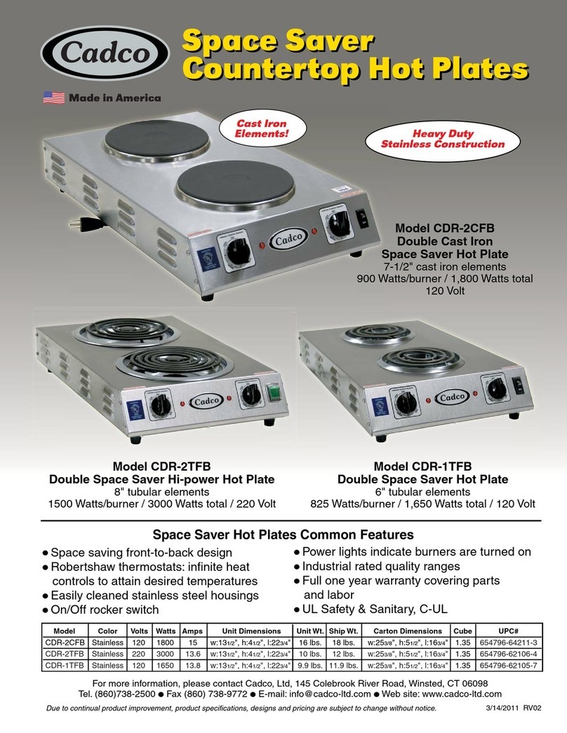 Cadco CDR-1TFB User manual