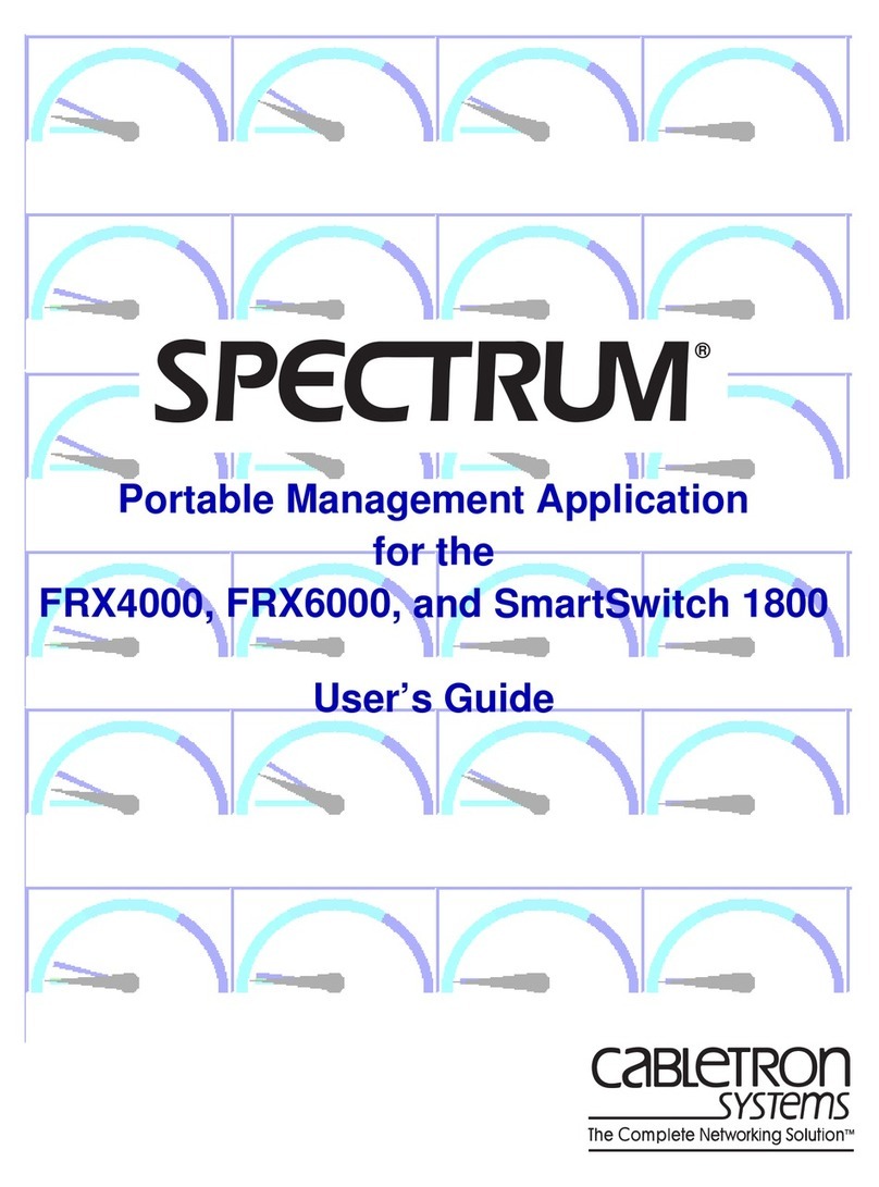 Cabletron Systems SPECTRUM 1800 User manual