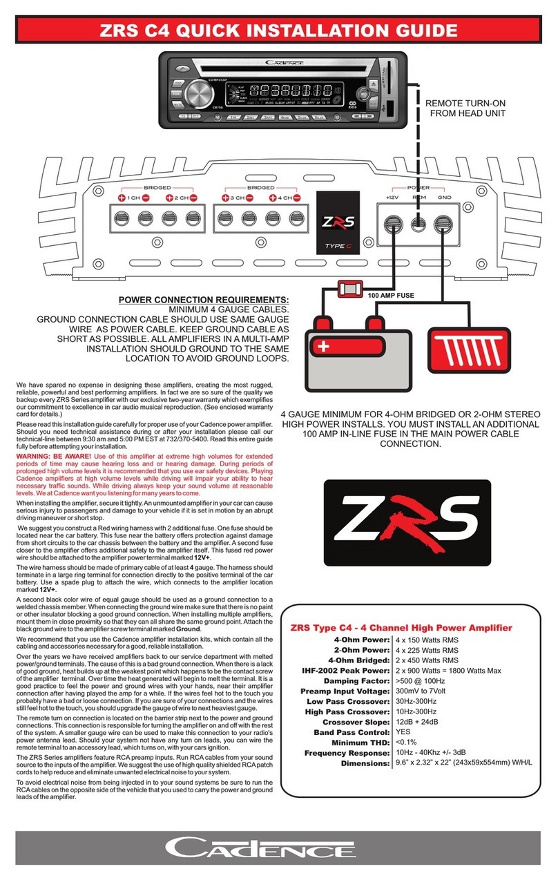 Cadence ZRS C4 Quick installation guide