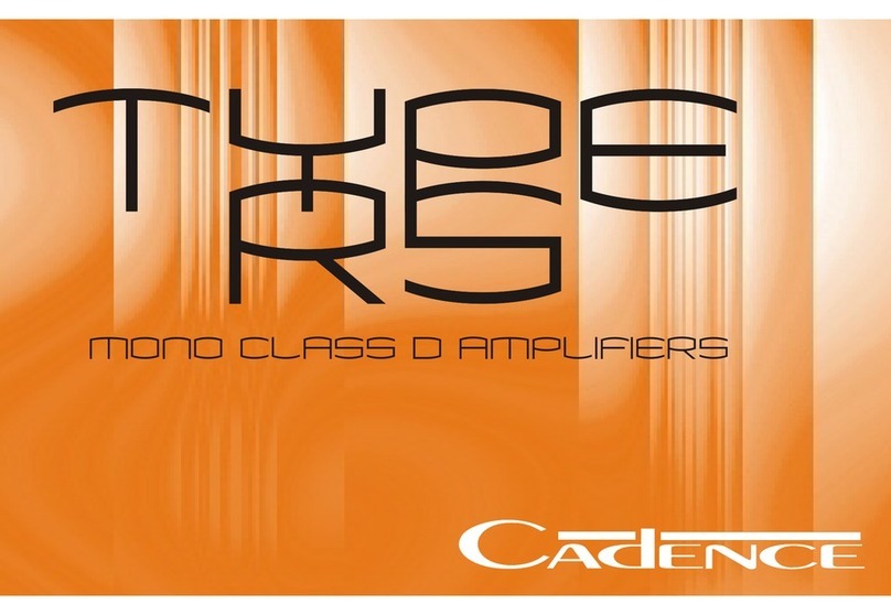 Cadence MONO CLASS D owner's manual