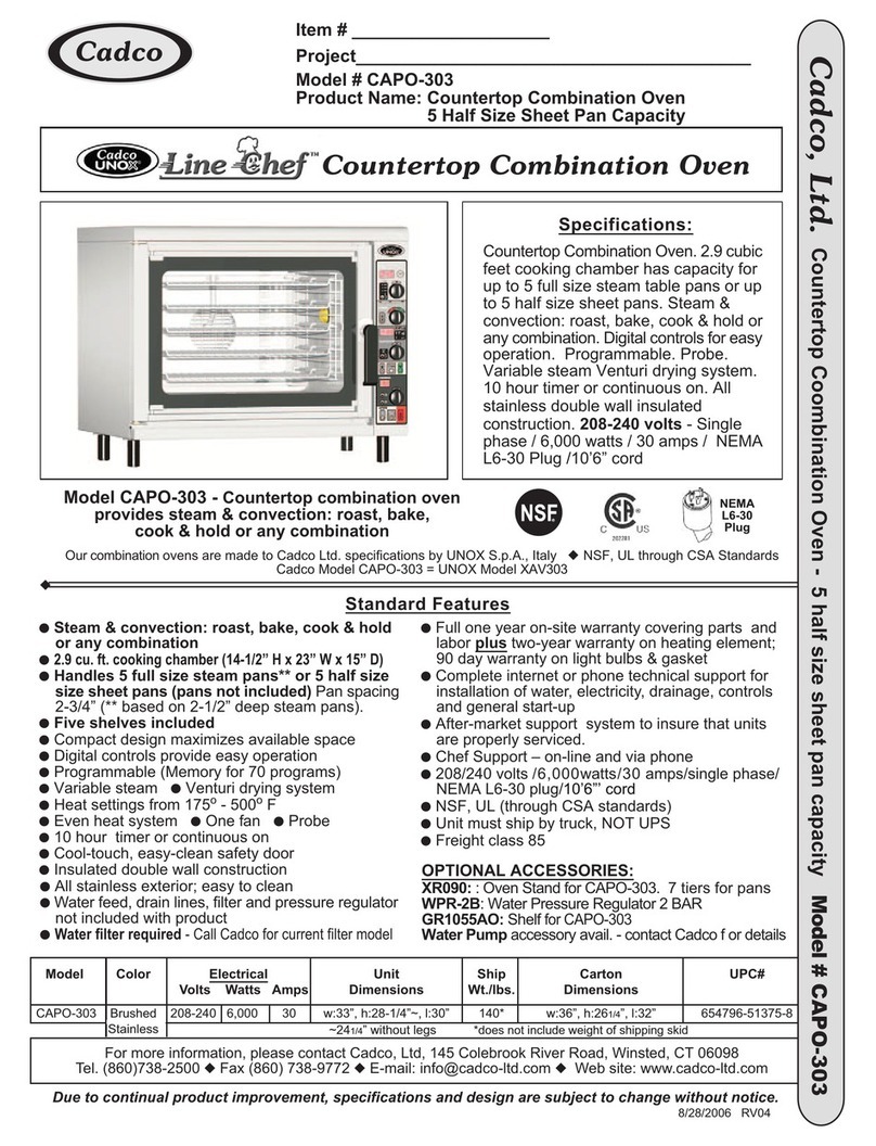 Cadco Line Chef CAPO-303 User manual