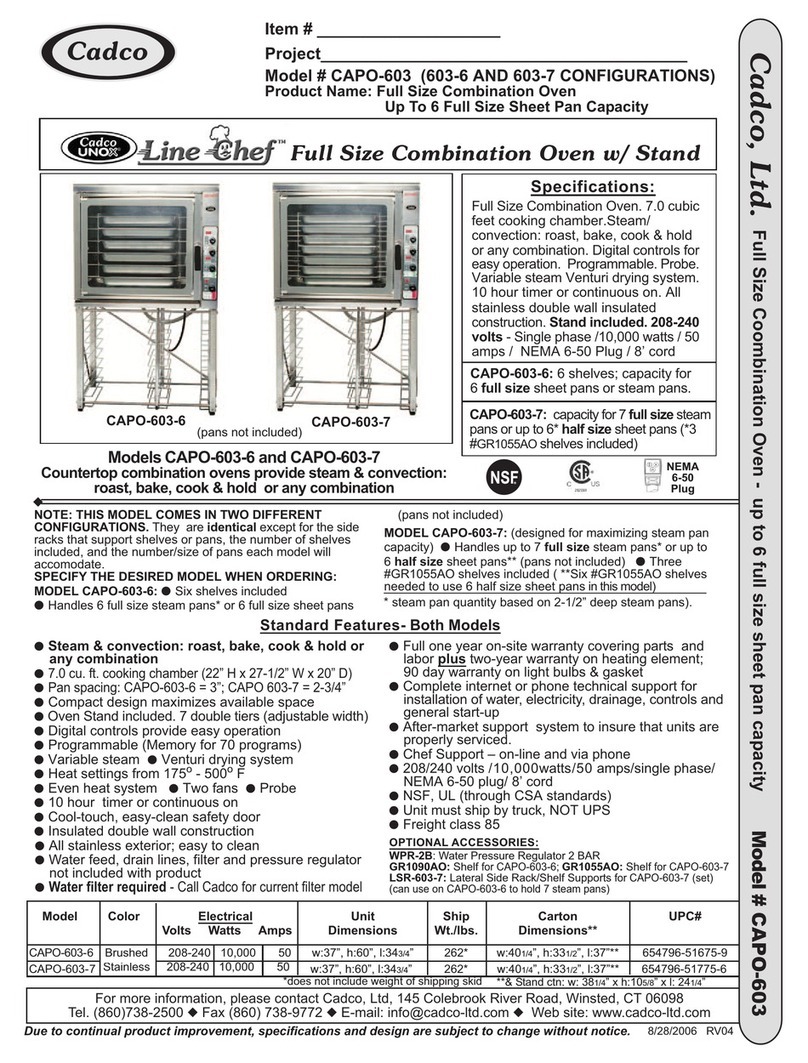 Cadco Line Chef CAPO-603-6 Brochure & specs