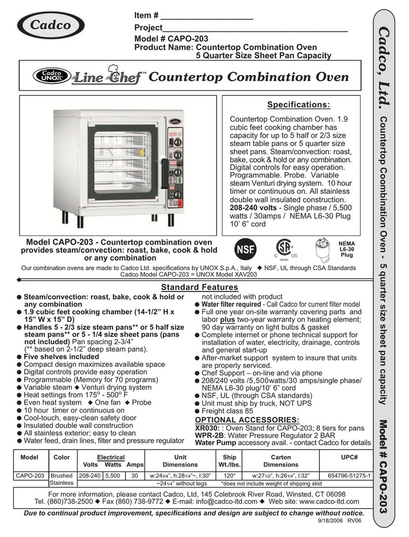 Cadco CAPO-203 User manual