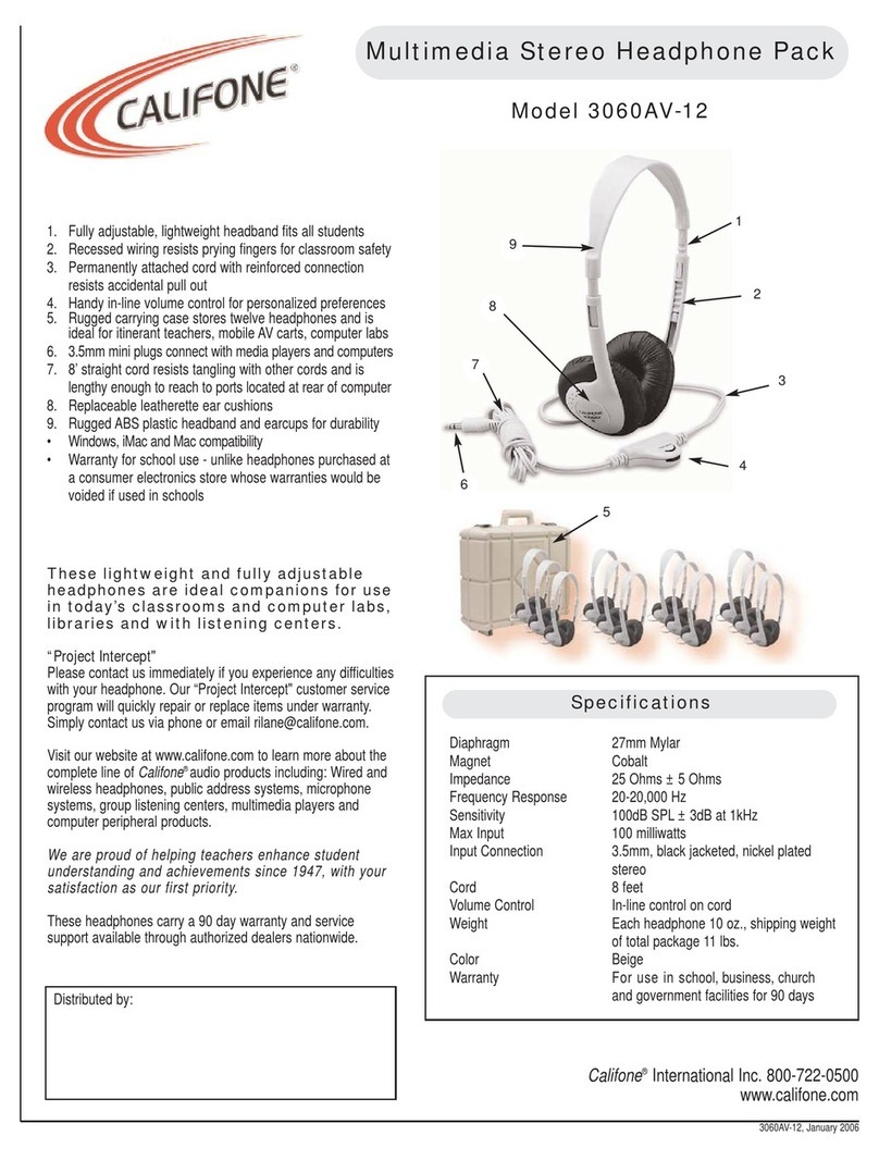 Califone 3060AV-12 User manual
