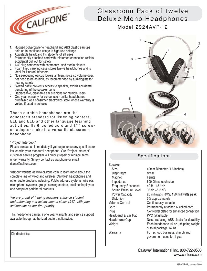 Califone 2924AVP-12 Specifications