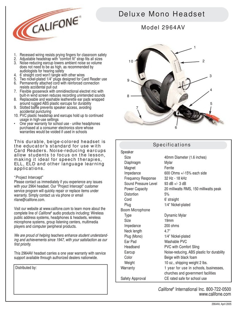 Califone 2964AV Specifications