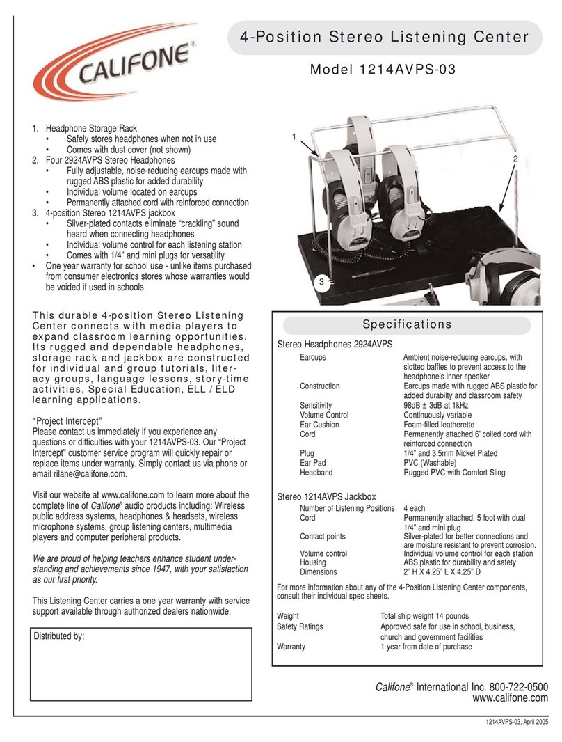 Califone 1214AVPS-03 Specifications