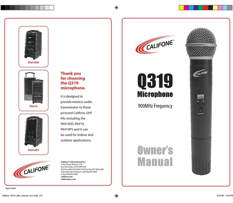 Califone Q319 owner's manual