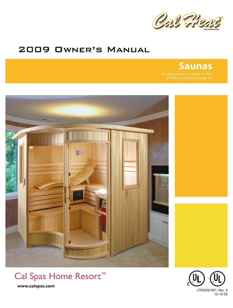 Calspas Saunas owner's manual
