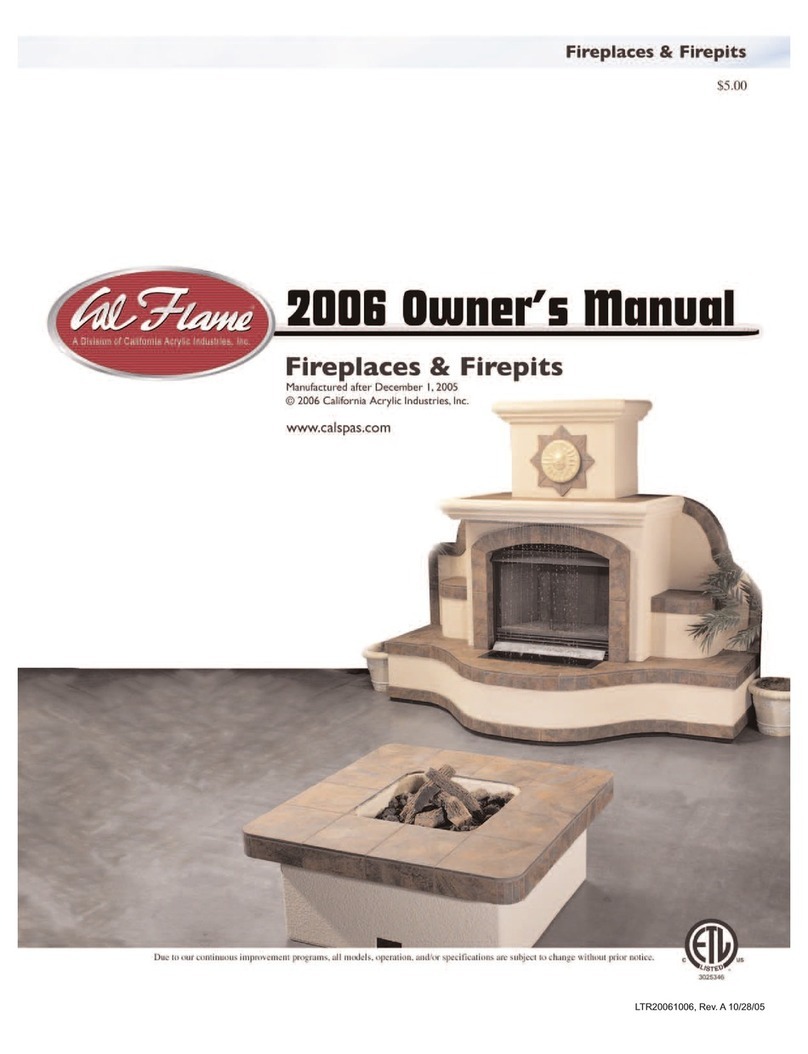 Calflame Fireplaces & Firepits 2006 owner's manual