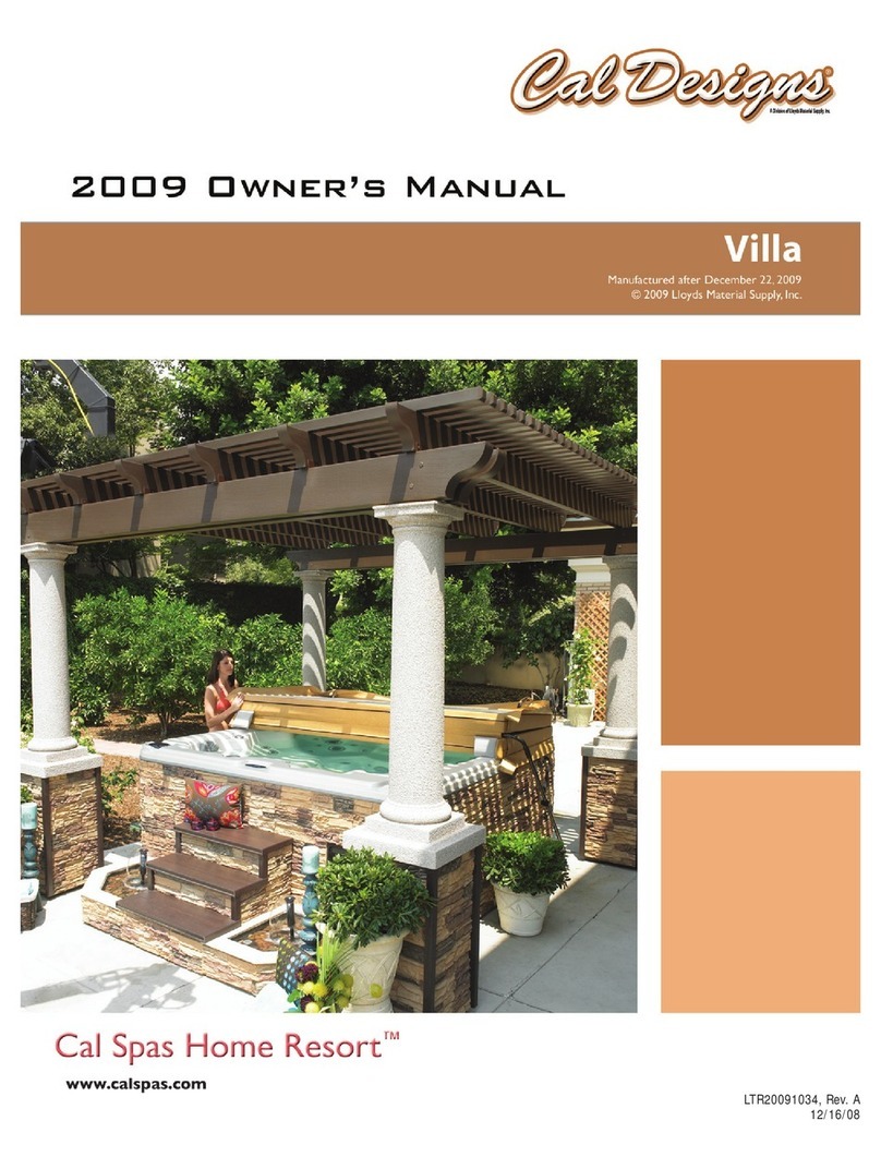 Calspas Villa Spa Home Resort User manual Calspas Villa Spa Home Resort User manual