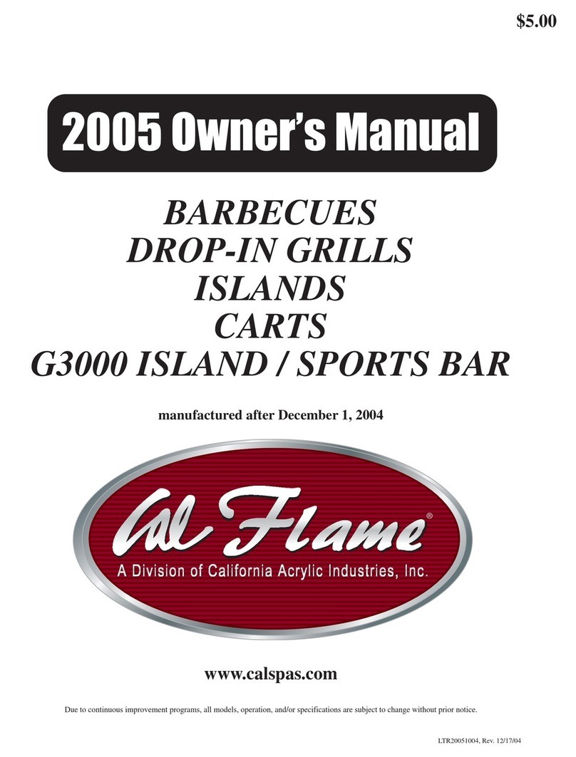 Calflame G-3000 Sports Bar owner's manual Calflame G-3000 Sports Bar owner's manual